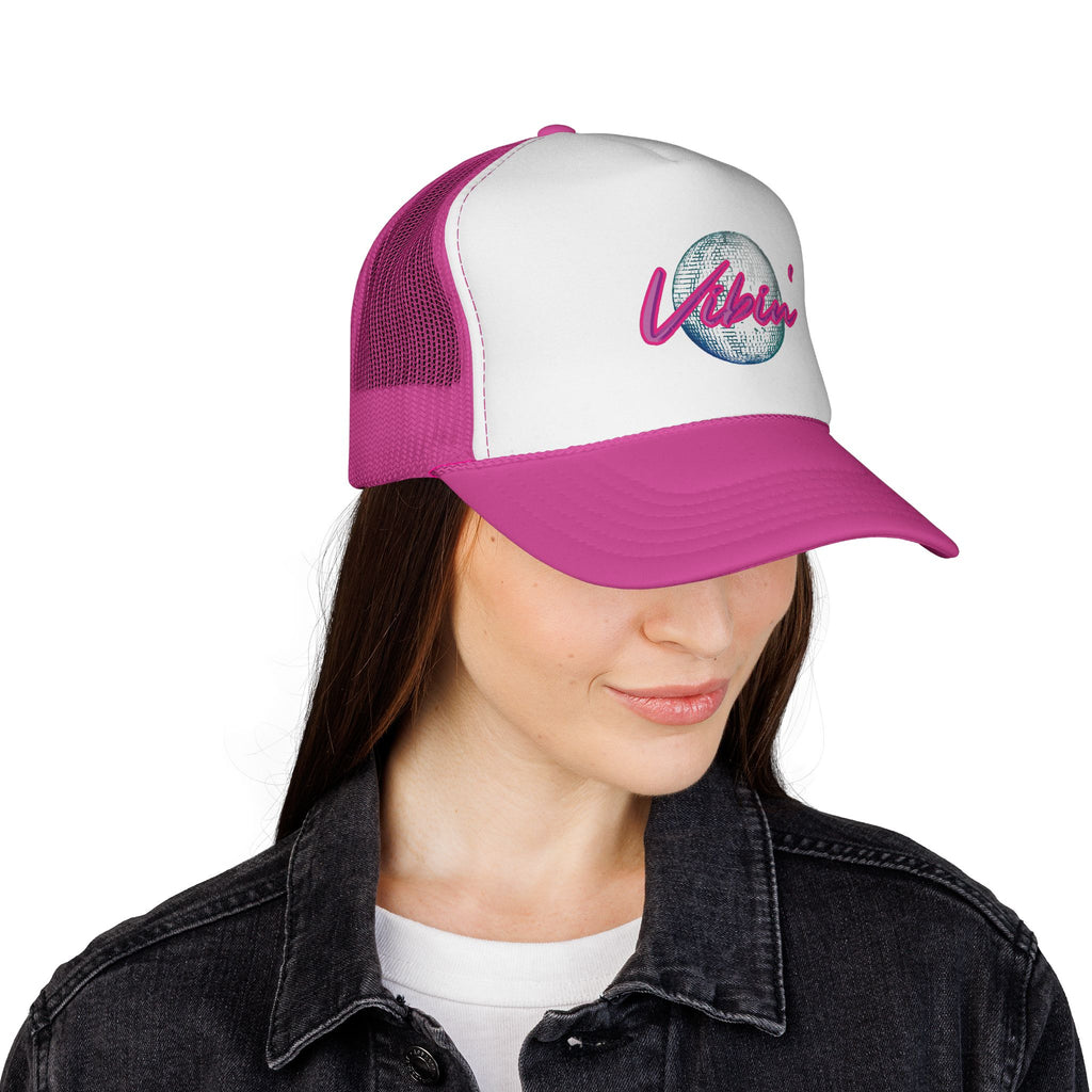 'Vibin' Script with Disco Ball Cap