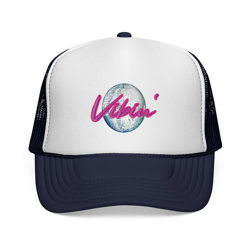 'Vibin' Script with Disco Ball Cap