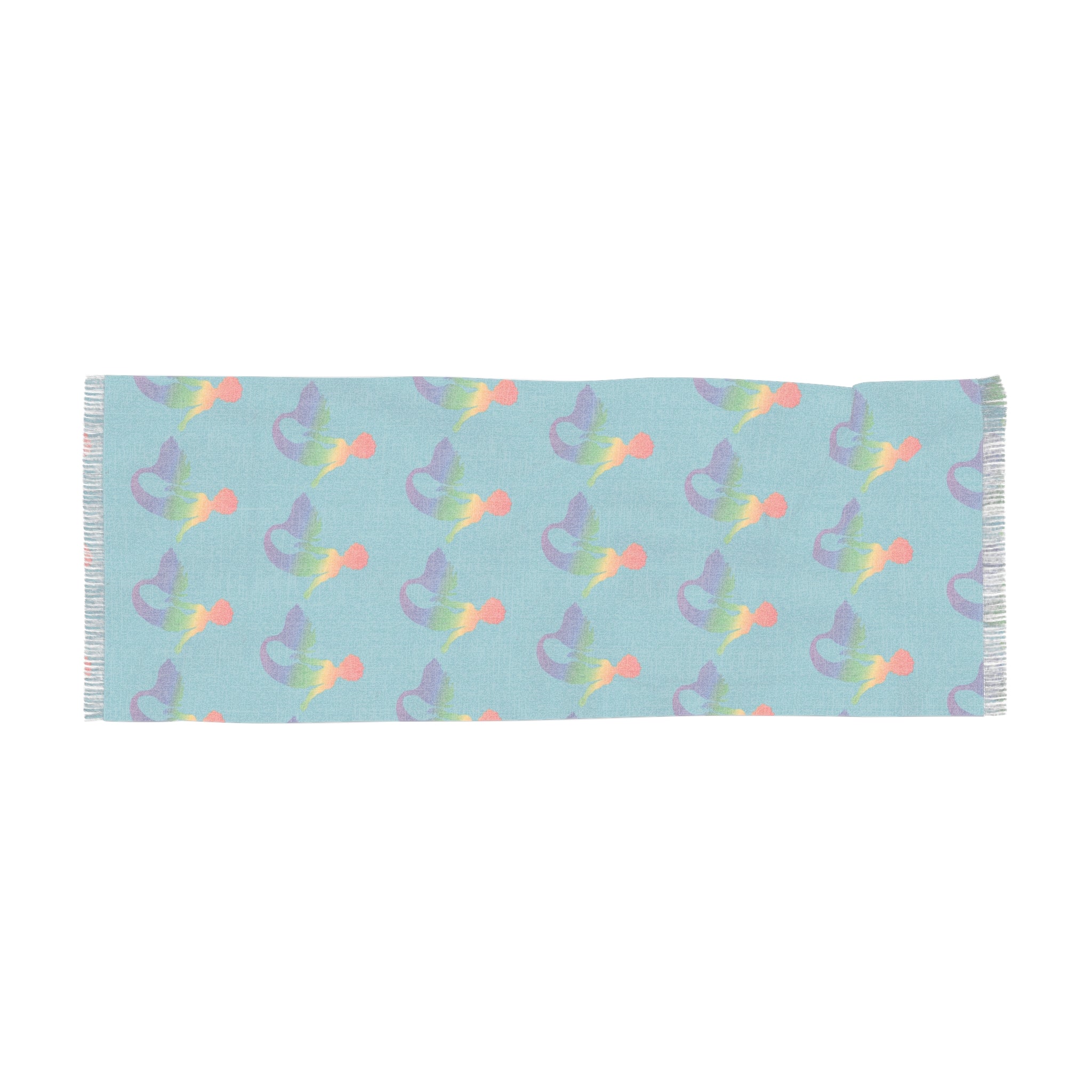 Rainbow Merman Pattern Lightweight Scarf