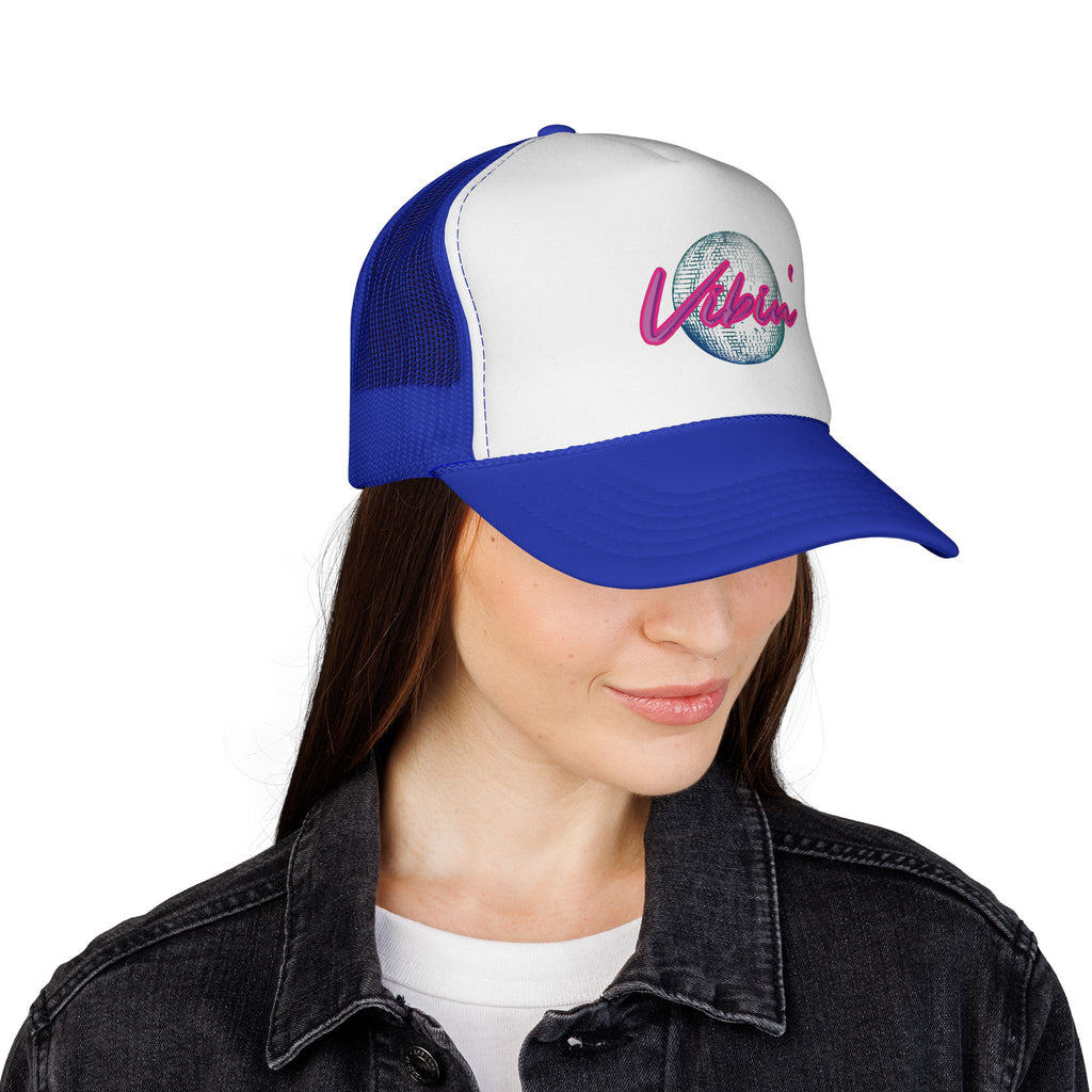 'Vibin' Script with Disco Ball Cap