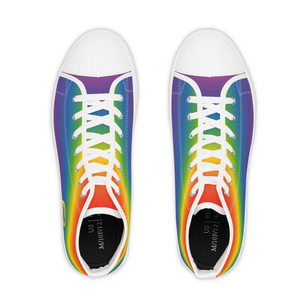 Men's Rainbow High Top Sneakers