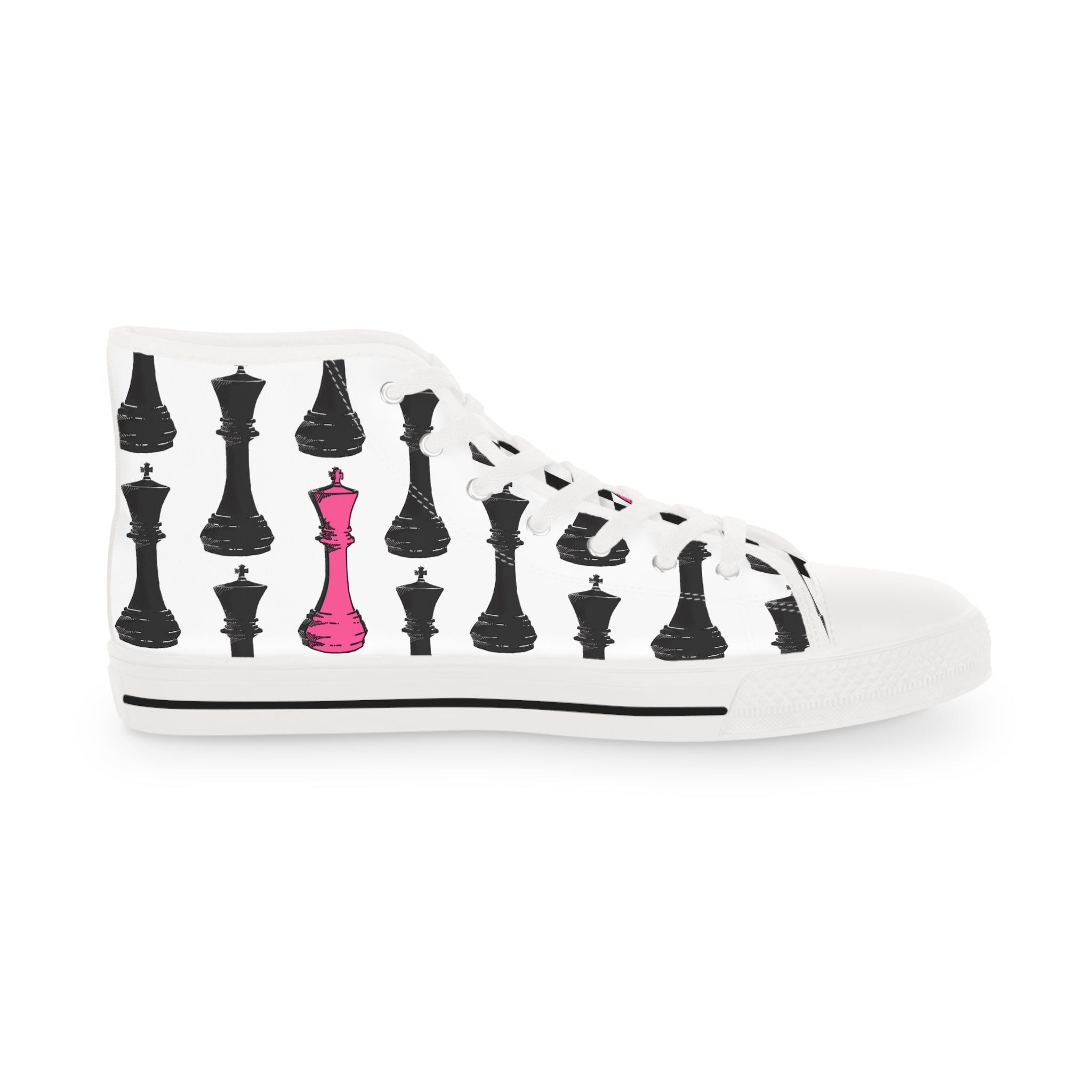 Checkerboard King Chess High-Top Sneakers