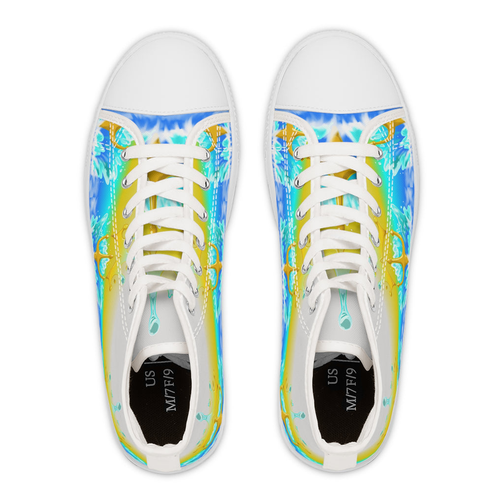 Trident and Crown High Top Sneakers