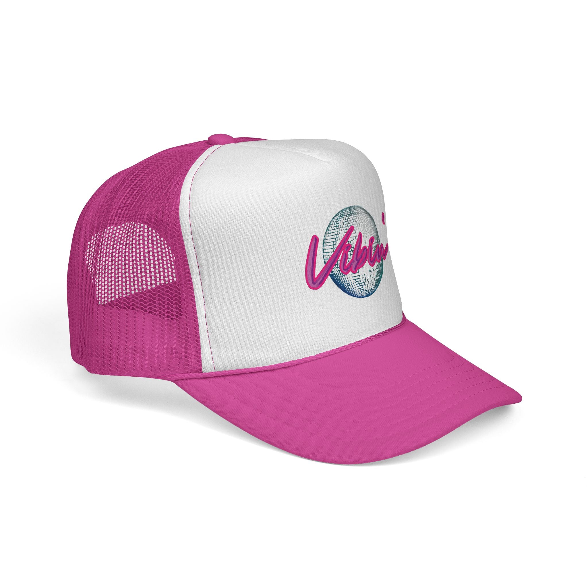 'Vibin' Script with Disco Ball Cap