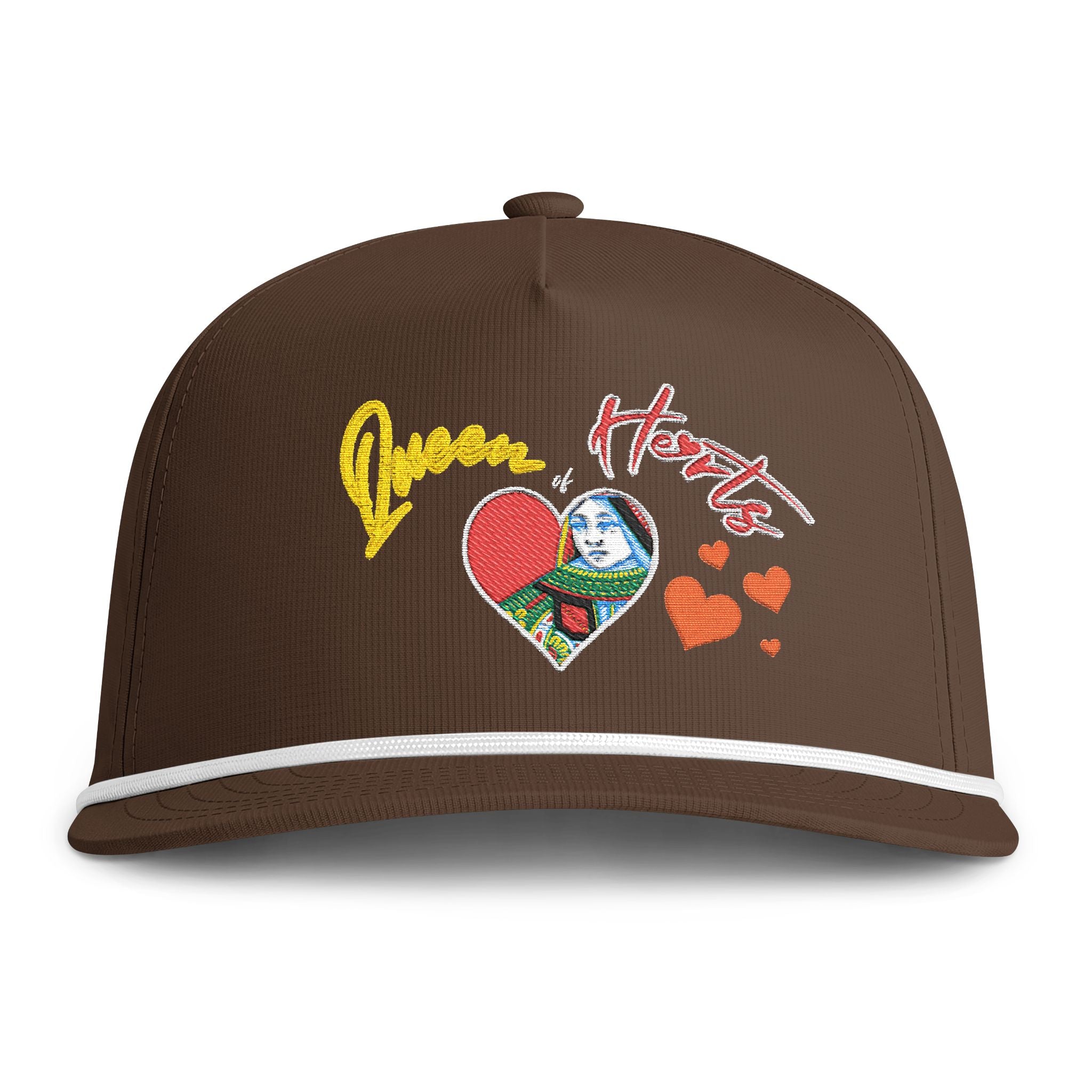 Sunwashed 'Queen of Hearts' Embroidered Rope Trucker Hat