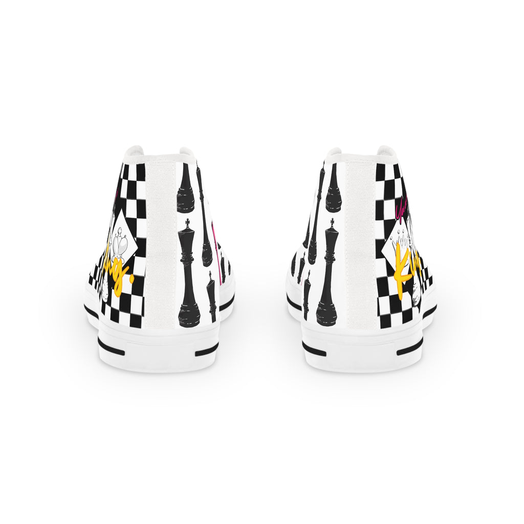 Checkerboard King Chess High-Top Sneakers