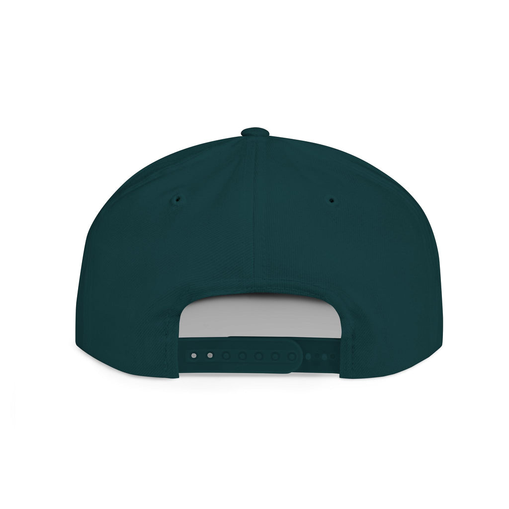 Queen Script Flat Bill Snapback Hat with Crown Embroidery