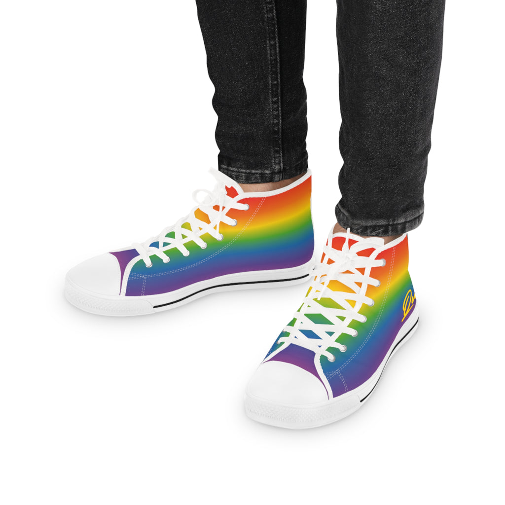 Men's Rainbow High Top Sneakers