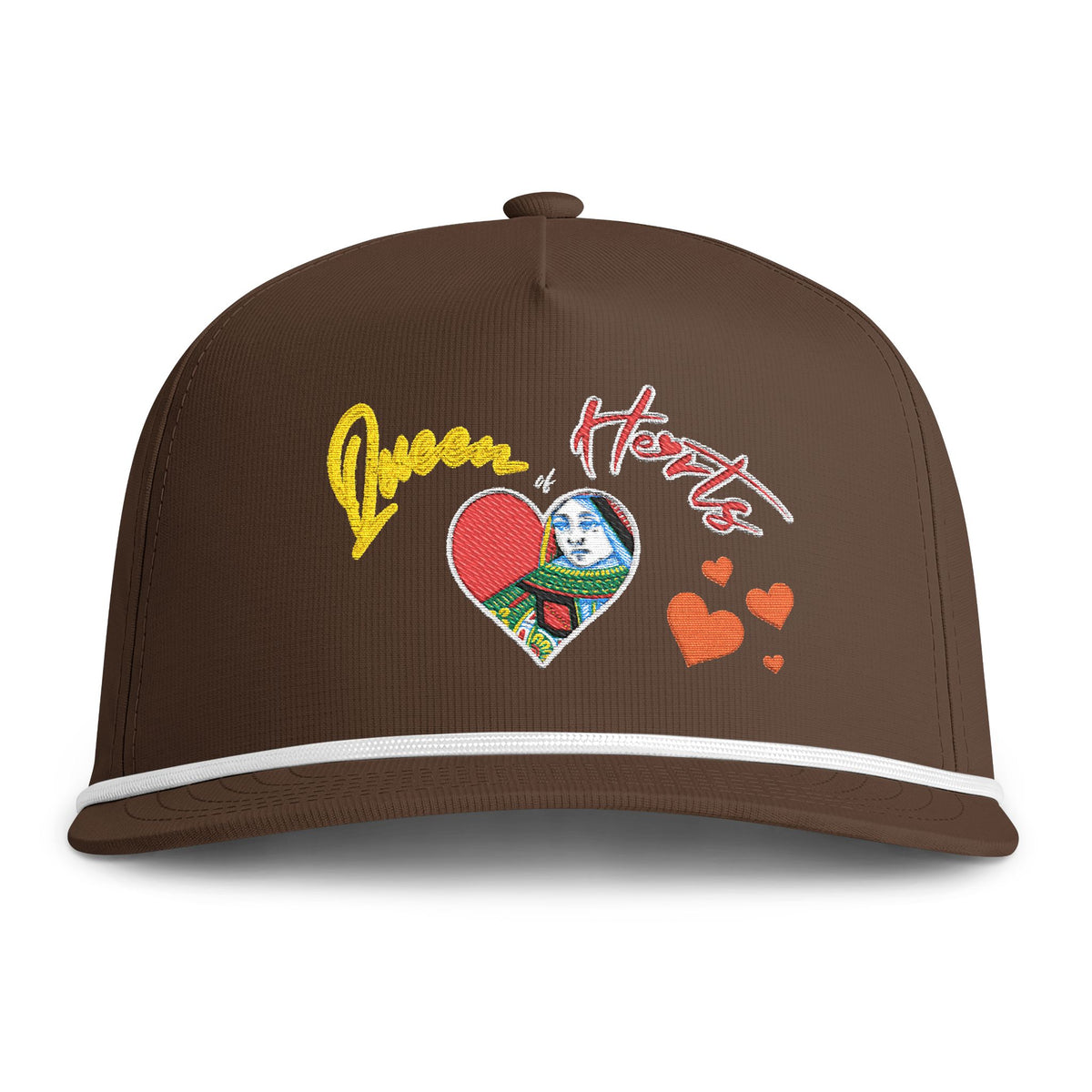 Sunwashed 'Queen of Hearts' Embroidered Rope Trucker Hat