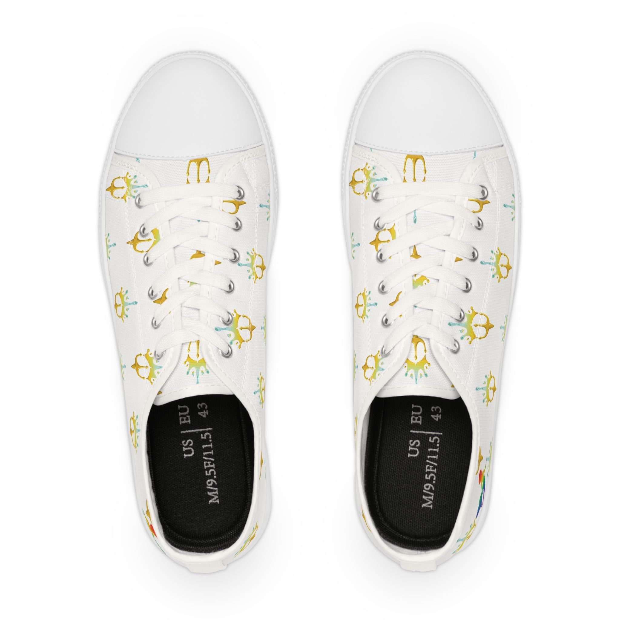 Crown and Trident Low Top Sneakers