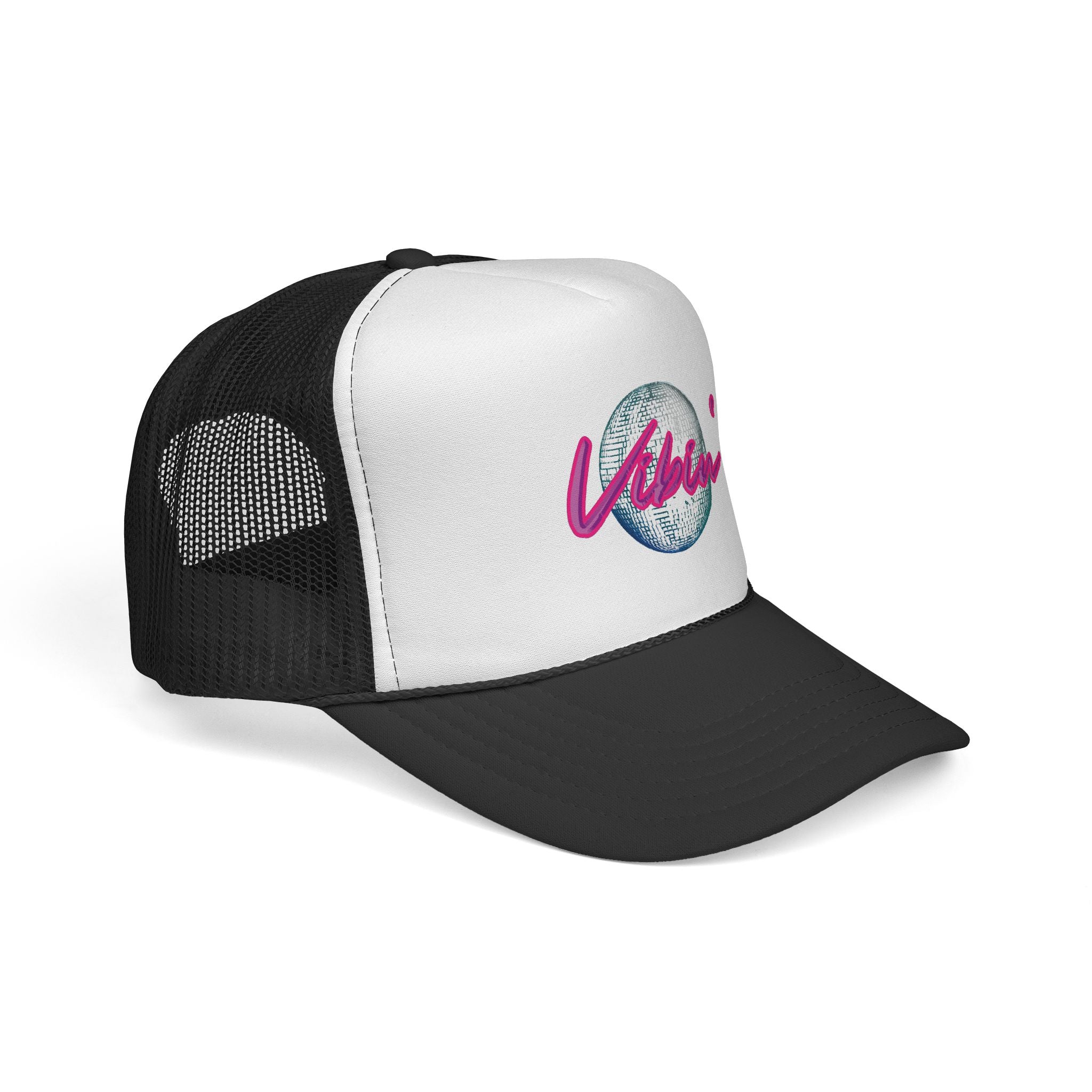 'Vibin' Script with Disco Ball Cap