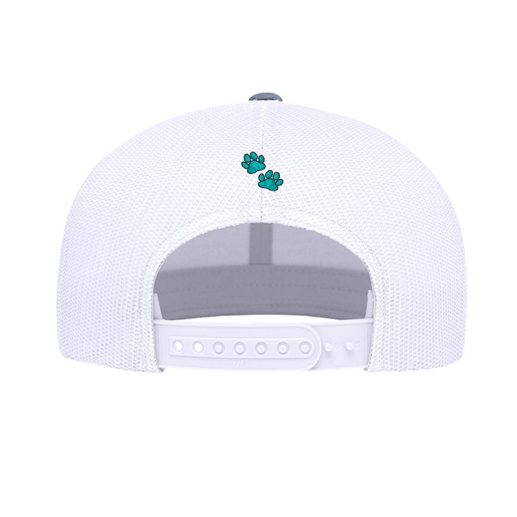 Heather Grey/ White - 6609 - BACK